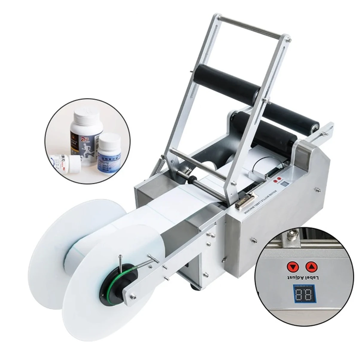 Semi-automatic wraparound labelling machine