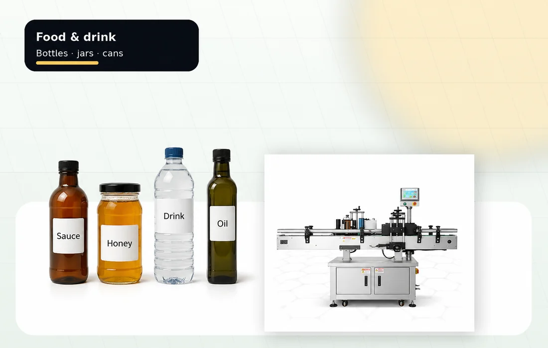 Food and drink bottles, jars and cans for wraparound labelling