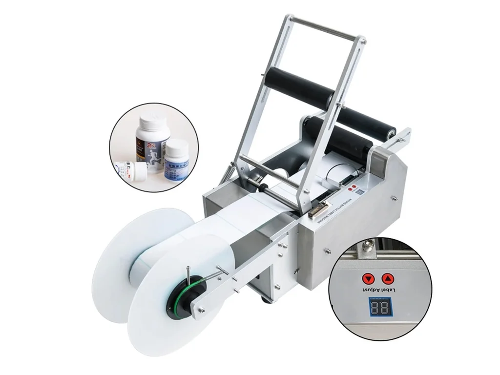 Round bottle wraparound labelling machinery